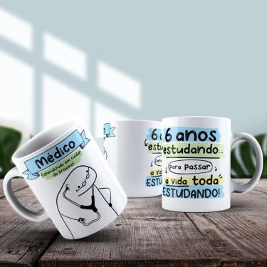 Imagem de Caneca De Porcelana 325ml Flork Profissões Masculino Médico