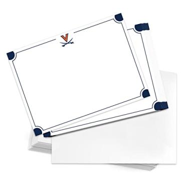 Imagem de Desert Cactus University of Virginia Notecards pacote com 10 cartolina Cavaliers UVA Wahoos inclui envelopes memorando festa de agradecimento (cartão 4a)