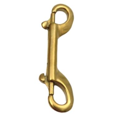 Imagem de YIJU Fecho de corrente com fecho de pressão de parafuso de ponta dupla para coleira de cachorro agrícola equino, 90 Mm de Ouro