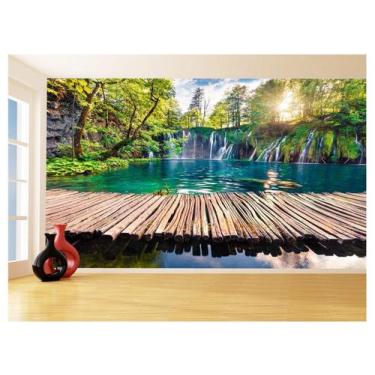 Imagem de Papel De Parede 3D Paisagem Cachoeira Florestas 3,5M Nch248 - Você Dec