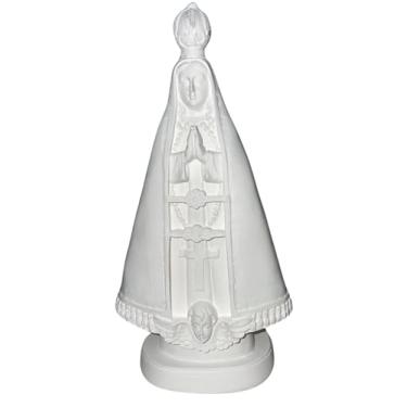 Imagem de Nossa Senhora Aparecida, Imagem em Gesso Cru Branco, 22 cm x 10 cm x 5,5 cm, Decoração Católica (1), Católico Para Pintar Manto Decoração Branca Imagens Lembrança Presente Mãe