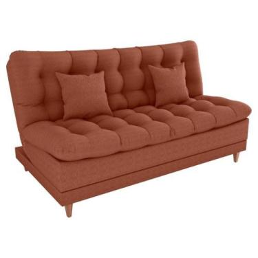 Imagem de Sofa Cama 2 Lugares 185 cm Duda Tecido Pompeia G500 Terracota Milani S