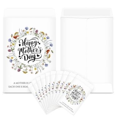 Imagem de AmazingSpark 50 pacotes de sementes de flores silvestres para o dia das mães, envelopes vazios autoadesivos de sementes para presente de feliz dia das mães, mini organizador para lembrancinhas