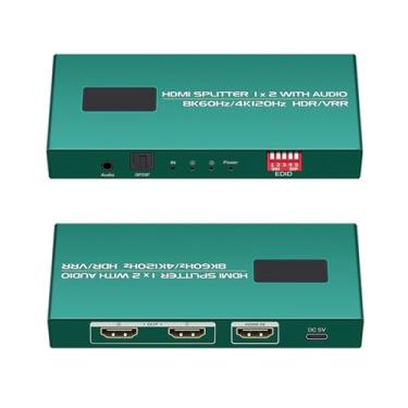Imagem de DaoFaZiRan Divisor Hdmi 1 Entrada 2 Saídas 4K 120 Hz Hue Sync Box, 8K Ps5, 2.1 Áudio Spdif+3.5 Saída, Downscaler, Modo Edid. (Hd-Fpq-0024)