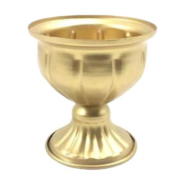 Imagem de predolo Arranjo floral Vaso para plantas Vaso para plantas Vasos decorativos de flores para sala de estar Escritório Mesa de jantar Café Quarto, Ouro