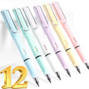Imagem de Kit 12 Colorido Lápis Infinito Tecnologia Eterno Com Pontas Durável Se