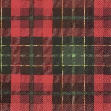 Imagem de Guardanapo para Decoupage Ihr 33x33 Tartan Vermelho C/ 20 Unidade - GU