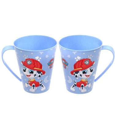 Imagem de 2 Canecas da Patrulha Canina 360ml Azul Meninos Plasútil