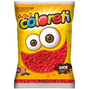 Imagem de Confeito Chocolate Vermelho Coloreti 300g - Jazam
