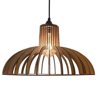 Imagem de Luminária Teto Tipo Pendente Colônia - Cor:mdf Cru