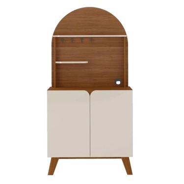 Imagem de Buffet Cantinho Do Café 2 Portas Viena Cedro E Off White 80cm