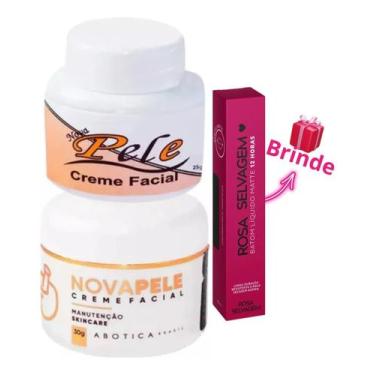 Imagem de Kit 1 Nova Pele Creme Facial 25g + Batom Liquido Rosa Selvagem + 1 Man