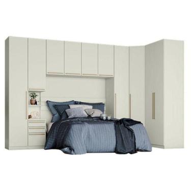 Imagem de Quarto Modulado Casal Ambiente 3 New Predileto 6 Peças Areia - Henn - 