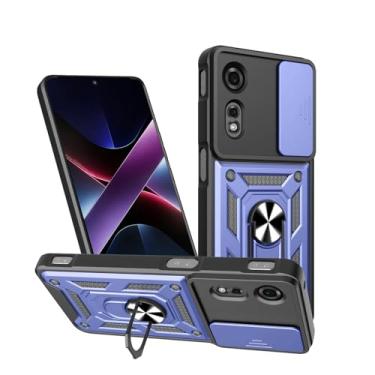 Imagem de Kukoufey Capa compatível com ZTE Nubia Neo 2 5G, com capa de lente de câmera deslizante compatível com ZTE Nubia Neo 2 5G Z2352N capa azul