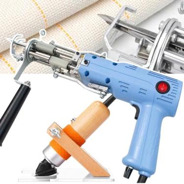 Imagem de Kit De Pistola De Tufting E Aparador De Carpete 2023 - Conjunto Completo Com Tesouras De Tufting, Pistola De Corte E Loop, Clippers De Escultura - Perfeito Para Iniciantes, Bluea