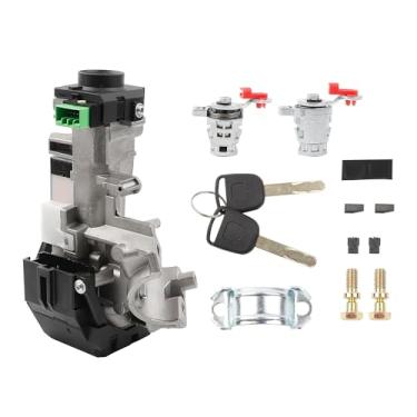 Imagem de Dasbecan Conjunto de cilindro de bloqueio de interruptor de ignição com cilindros de fechadura de porta compatível com Honda Accord CRV FIT Odyssey Civic 2006-2011 Substituição # 06350-SAA-G30 35100