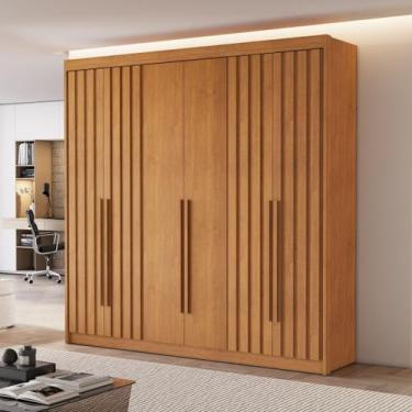 Imagem de Guarda Roupa Casal 6 Portas 4 Ripadas Portugal - Conquista Móveis