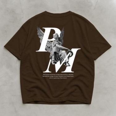 Imagem de Camiseta Preta Basica Oversized Caimento Longo Academia Y2k - Helvog, 