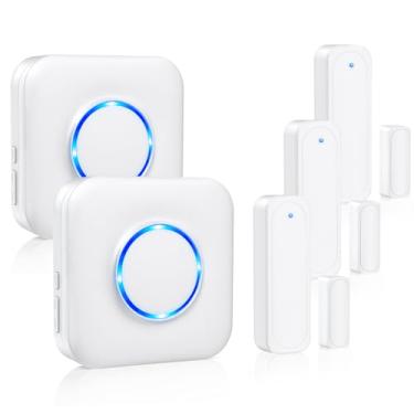 Imagem de Carrilhão de porta, sensor de porta Satisure quando a porta abre, alarme de entrada de porta para empresas/casa/escritório/loja com alcance de 1,5 m, 58 sinos, 5 níveis de volume, indicador LED (2