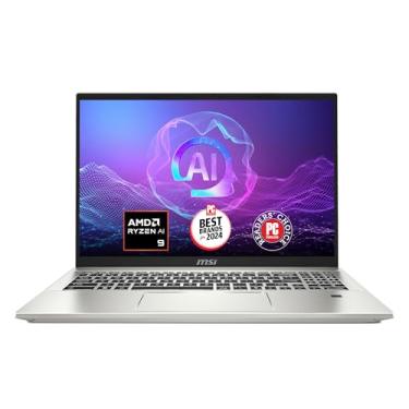 Imagem de MSI Notebook empresarial Prestige A16 AI+ (2024) 40.6 cm QHD+: AMD Ryzen AI 9-365, Radeon Graphics, 32GB LPDDR5x, SSD NVMe de 1TB, Type-C, WiFi 7, Win 11 Home: Urban Silver A3HMG-016US
