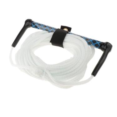 Imagem de Generic Corda de esqui aquático para wakeboard, corda de reboque para wakeboard com alça, linha de reboque 23 m, linha para esportes aquáticos para surfe, Corda Branca