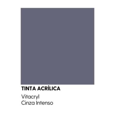 Imagem de Tinta Emborrachada Acetinada Cinzas - Vitacryl, Cinza Intenso, 3,6 lts
