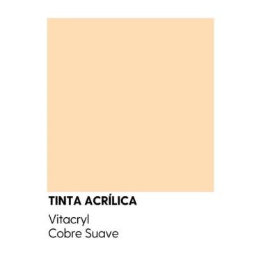 Imagem de Tinta Emborrachada Acetinada Laranjas - Vitacryl, Cobre Suave, 3,6 lts