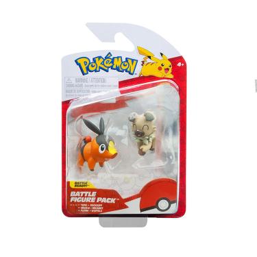 Imagem de Boneco Batalha Pokemon - Tepig e Rockruff SUNNY BRINQUEDOS