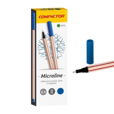 Imagem de Caixa C/12 Unidades Caneta Microline Ultra Fina Compactor, Azul