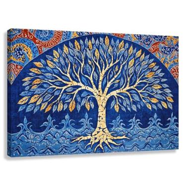 Imagem de Árvore da Vida Arte de Parede Impressão em Tela Decoração Fotos para Sala de Estar Quarto Escritório Presente de Inauguração 90x60cmx1