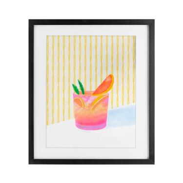 Imagem de Stupell Industries Impressão emoldurada preta Tequila Spritz Cocktail sob vidro por Dina Riddle, 40,6 x 33,5 cm