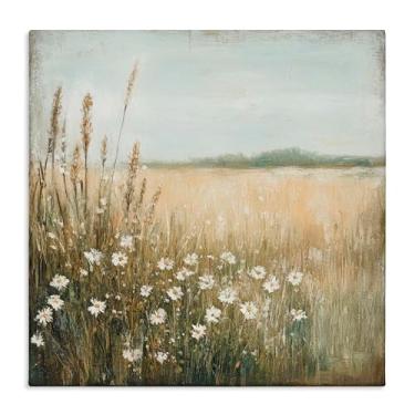 Imagem de Stupell Industries Arte de parede em tela Daisy Dream Landscape por Petal Prints Design, 61 x 61 cm