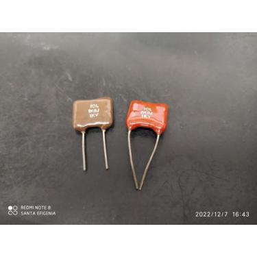 Imagem de 1x Capacitor Mica Prata 1,5nf/1kv = 1k5/1kv 5% Cm2g Icl