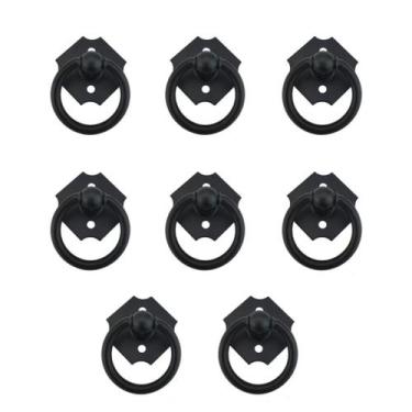 Imagem de 8 Puxador Argola Preto Fosco Para Móveis, Gaveta, Armário - Compras Fá