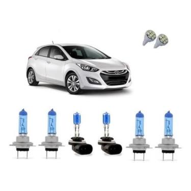 Imagem de Kit Lampadas Super Branca E Leds Hyundai I30 2013 2014 2015 - Techone