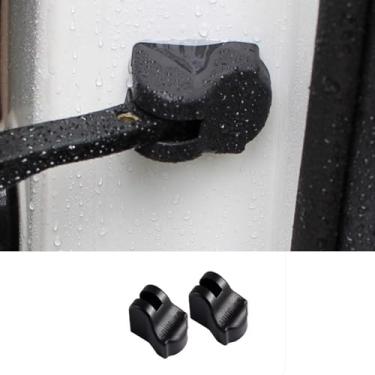 Imagem de 2 peças ABS Tampa de proteção de braço de verificação de porta de carro tampa de bloqueio de fivela tampa protetora de ferrugem dobradiças de porta para Suzuki Jimny 2 portas 2019-2025