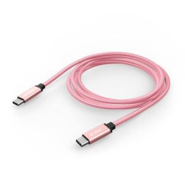 Imagem de Cabo de carregamento CBUS USB C a C 3m Heavy-Duty Trançado Rosa