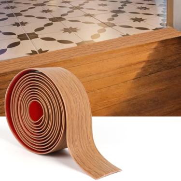 Imagem de Danlaila X 20 Pés Faixa De Transição De Piso Tiras De Cobertura Autoadesivas, Lacuna De Piso De Vinil Transições De Piso Laminado Faixa Divisória Plana Para Vãos De Piso Carpete Porta Ladrilhos De P