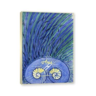 Imagem de Moldura de champanhe. Pôster Hilma Af Klint, (Caos Primordial, nº 04), reproduções de pinturas famosas, imagem de arte abstrata para sala de estar quarto decoração de casa. 40 x 56 cm-15,7 x 20,1 pol