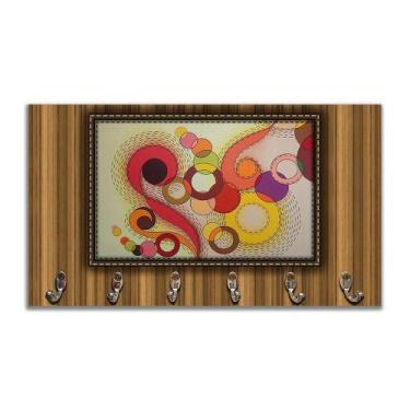 Imagem de Cabideiro De Parede Porta Colar Chaves Cintos Toalhas Vibração - FORMA