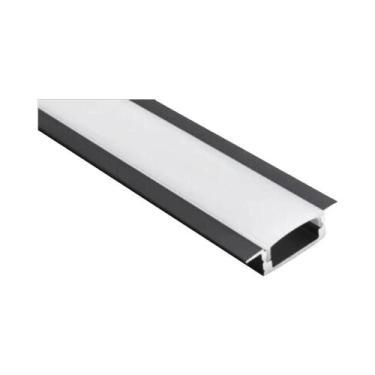 Imagem de Fita De LED Prata Preta De 50CM Com Canal De Perfil De Alumínio Para D