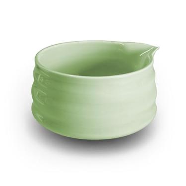 Imagem de AIYICIII Tigela de matcha de cerâmica com bico de 500 ml, chawan japonês para bater e servir, tigela de chá matcha feita à mão para cerimônia de chá verde e uso diário (verde Matcha)