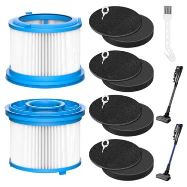 Imagem de Substituição de filtro de vácuo 4039 compatível com Bissell PowerClean FurGuard 280W e FurFinder 200W aspirador autônomo sem fio, 2 peças de filtros e conjunto de 4 almofadas de espuma pré-filtro