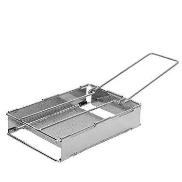 Imagem de GLOGLOW Torbanas de Aço Inoxidável Rack de Torradeira Dobrável para Piquenique Ao Ar Livre, Bandeja de Rack Portátil para Piquenique Ao Ar Livre, Bandeja Portátil Com Saco de Armazenamento NAN
