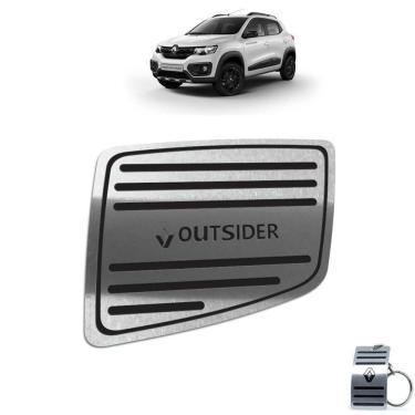 Imagem de Descanso De Pé Aço Inox Renault Kwid Outsider Preto