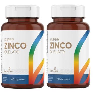 Imagem de KIT 2X Super Zinco Quelato 60 cápsulas - Natulha
