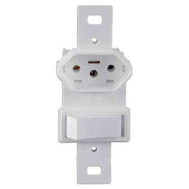 Imagem de Interruptor Simples 6a + Tomada 2p+t 20a Para Condulete - Ilumi 250v