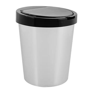 Imagem de LIXEIRA P/ESCRITORIO 10LTS - LABEL INOX - C/TAMPA