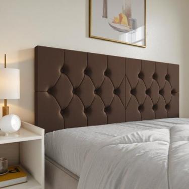 Imagem de Cabeceira Queen Estofada Capitonê Dobrável Fixação Parede Painel Decor