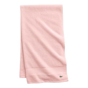 Imagem de Lacoste Heritage Lençol de banho 100% algodão Supima, rosa claro, 89 cm x 178 cm – Altamente absorvente e de secagem rápida, toalha de banho super macia premium, essencial para banheiro, presente para